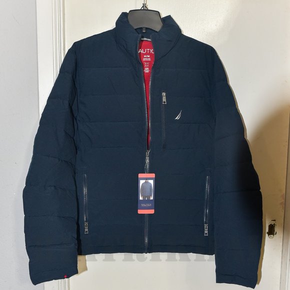 NWT Nautica Men’s Quilted Puffer Jacket BLUE - Picture 9 of 10